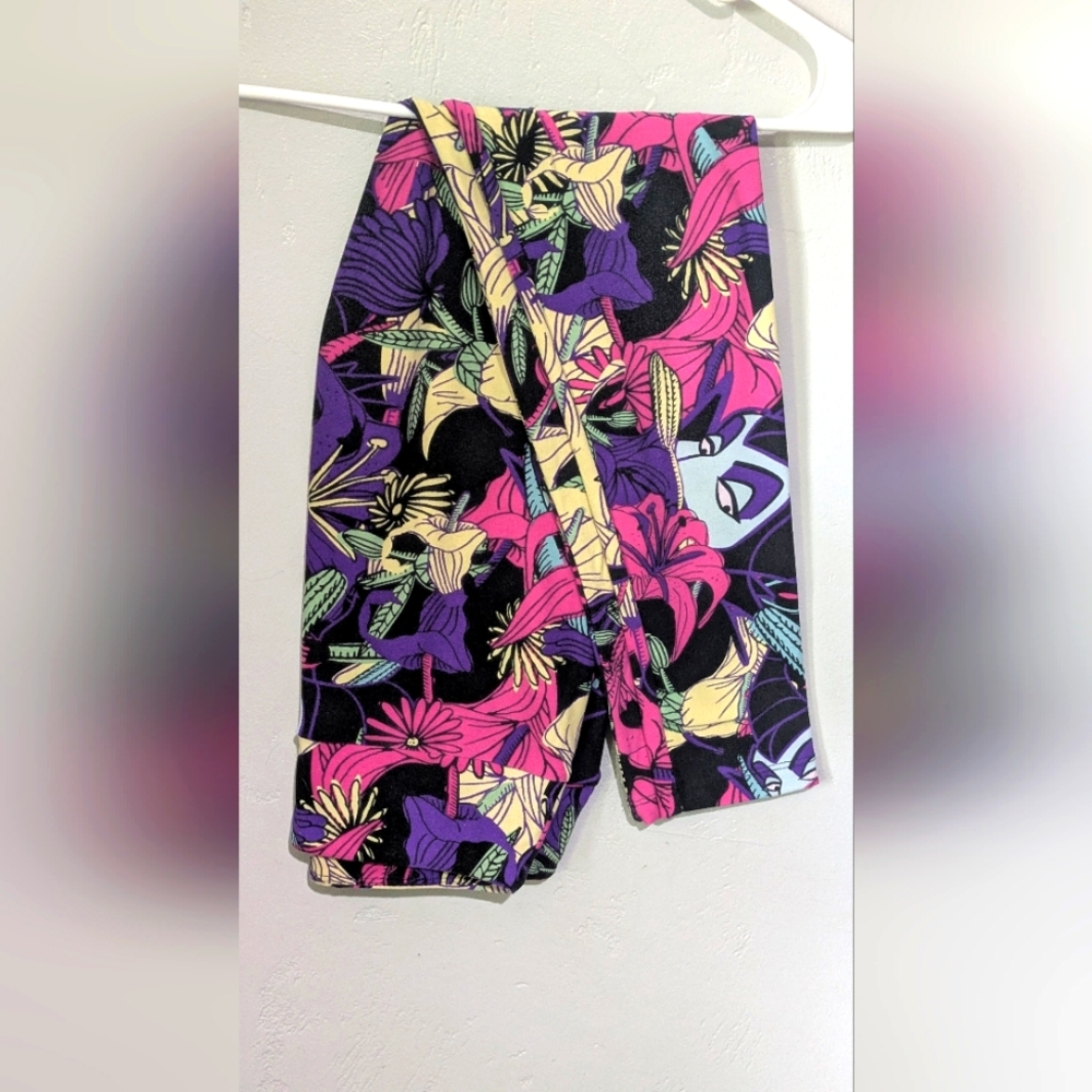 Maleficent Floral Lularoe Disney Leggings